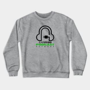 Classic Black Earplug Podcast Network Logo Design Crewneck Sweatshirt